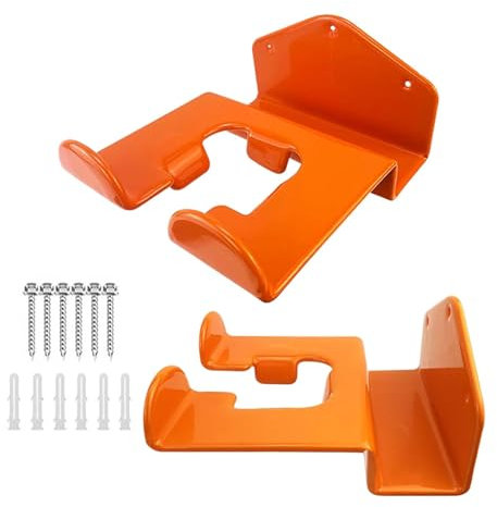 Grass Trimmer Hanger | 2 Heavy Duty Wall Mounted Organizer Rack | Hedge Trimmer Rack Garden Power Tool | Garage Utility Storage for Hedge Trimmer, Power Tool, Chainsaw, Ladders, Lawnmowers
