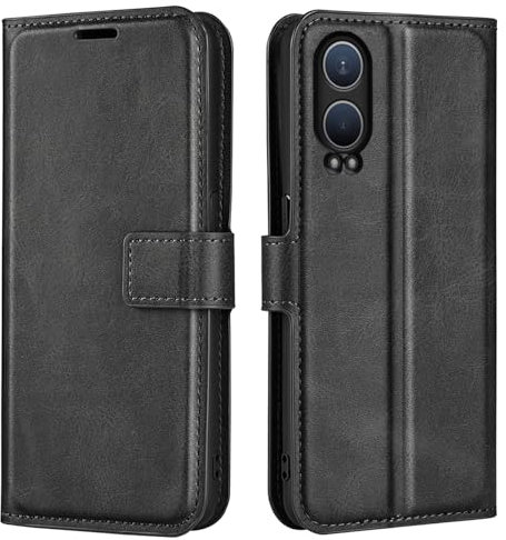 Flip Case For OnePlus Nord CE4 Lite 5G Wallet PU Leather Magnetic Protective Mobile Phone Case for OPPO K12X Folio Book Cover with Stand Card Slot (Black)