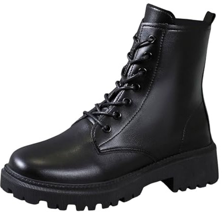 WKAYsIV Stivaletti-Temperamento-Cerniera-Invernali Scarpe da Donna Stivali Stivaletti Fibbie Borchie Primaveril Gomma Uomo con Cerniera 37 20.99