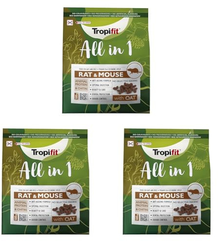 All in 1 Rat & Mouse 500g - Nourriture pour Rats et Souris (Lot de 3)