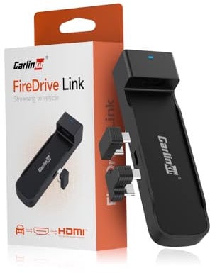 CarlinKit 2025 Adattatore HDMI FireDrive Link Auto - Convertitore per Fire TV Stick & Gaming, Trasmissione Video HD 1080p, Plug & Play, Compatibile con CarPlay Cablato e Dispositivi Fire TV Stick