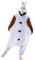 Koongso Pigiama intero unisex per adulti, motivo: Olaf con pupazzo di neve, in pile, per Halloween, Natale, feste, pigiama, unisex, per uomini e donne