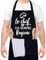 Halinuia Grembiule Cucina Uomo Divertente, Grembiule Masterchef Divertenti Personalizzato da Cucina, Regolabile, Impermeabile, Nero per Ristorante Bar, Ideale Regalo per Papà Cuoco Chef Marito