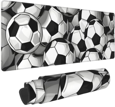 Mexpekil Football Skin Mouse Mat with Non-Slip Rubber Base 80 X 30cm Gaming Mouse Pad Large Desk Mat Waterproof Keyboard and Mouse Mat Computer Accessories for Office Home