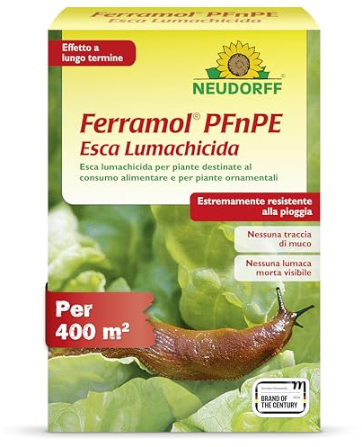 Neudorff Ferramol PFnPE Esca Lumachicida: combatte in modo affidabile lumache e chiocciole. Con effetto a lungo termine. Resistente alla pioggia, 2 kg