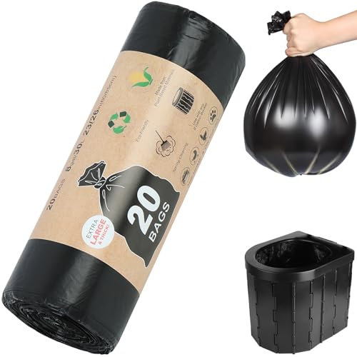 YADOBIG 20 Stück Toilettenbeutel, Beutel für Campingtoiletten, Camping Wasserdichte Trenntoilette Zubehör, für Mobile Toiletten, Wandern, Reisen
