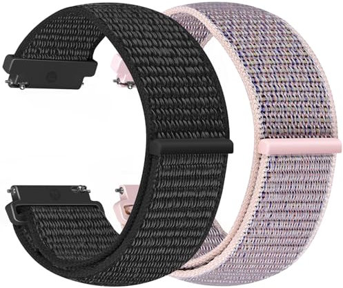 Vodtian 24mm Nylon Armband Kompatibel mit Suunto 9/9 Baro/9 Titanium/9 GPS/Suunto 7/D5/ Spartan Sport/Traverse 24mm/Ticwatch Pro 5/Fossil Q Machine Hybrid/Nate Hybrid, Uhrenarmband für Damen Herren