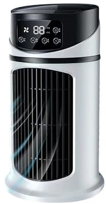 Ventilador extractor portátil de cocina, aire acondicionado portátil y de bajo consumo, con diseño de velocidad de viento de cinco velocidades, ventilador de torre con detección inteligente de hojas