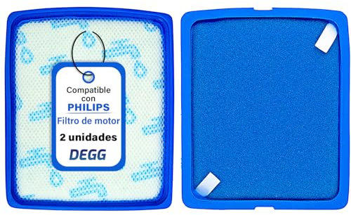 DEGG Filtro, Compatibile con Aspirapolvere Philips Power Pro Expert FC6042/01, Filtro di ricambio CP0617, Filtro lavabile, Vestibilità perfetta, Accessori per aspirapolvere, 2 PEZZI