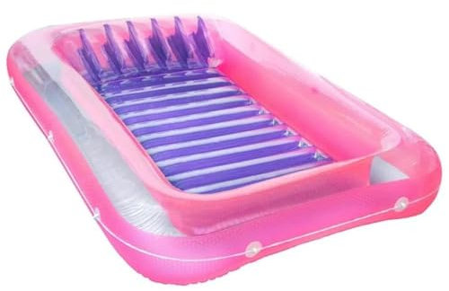 EGUIAS Kit de Nettoyage de Piscine Baignoire Gonflable de Bronzage édition Classique, Piscine Flottante Hybride, Salon, Rose