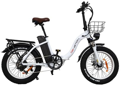 KIMDYMA Bici Elettrica Pieghevole 20 x 4.0 Fat Tire, 48V | Autonomia 60-110KM | Pedalata Assistita (PAS) | City Bike Elettrica per Donna | Display LCD
