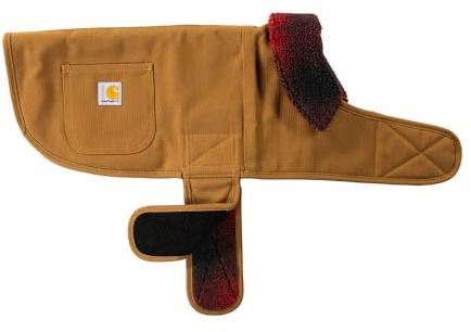 Carhartt Gear P0000519 Wendbarer isolierter Hundemantel, klein, Industrie, Rot, Ombré kariert