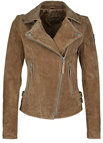 Freaky Nation Taxi Driver-Fn Giacca in Pelle, Cognac, L Donna