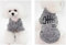 ITODA Hundepulli Hunde Bekleidung Hundemantel Haustiere Katze Welpen Winterjacke mit Brustschutz Winter Hundejacke Baumwolle Winterpulli Hundebekleidung für Outdoor Geschenk Freizeit Spazieren Grau L