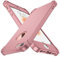 ORETECH Compatibile con Cover iPhone SE 2016 5S 5, con [2 x Pellicola Protettiva Vetro Temperato] 2 in 1 Ultra Sottile Hard PC TPU Silicone Anti Graffio Custodia per iPhone SE 2016 Cover - Oro Rosa