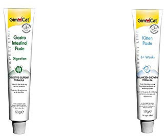 GimCat EXPERT LINE Gastro Intestinal Paste & EXPERT LINE Kitten Paste - Funktionaler Katzensnack fördert die Entwicklung von Jungen Katzen