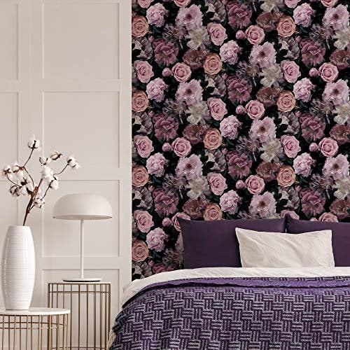 Fresco Pink Pandor Drama Floral Wallpaper | Timeless Pink Floral Wallcovering | Eco-Friendly Wallpaper