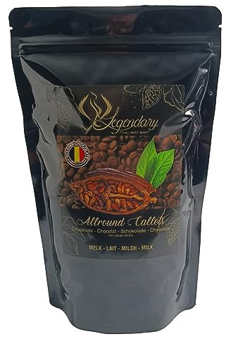 Legendary CALLETS MILCH 1 kg - Original belgische Schoko Drops, für Schokoladen-Fondue und Schoko-Brunnen, Ganache, Glasur, zum Trinken usw.