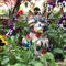 Garten Katze Gnom Statue Figur Garten Massaker Outdoor Interessante Statue Dekoration Garten Dekoration von Harz Kunst Skulptur 24cm hoch
