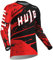 HULG Motocross-Trikot Für Herren | MTB Mountainbike 100% Hochwertiges Polyestergewebe | Atmungsaktives Material, Schnell Trocknend, Antibakteriell |Lange ÄrmelJersey (Red,XXL)
