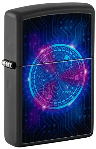 Zippo Lighter, Metal, Black, One Size