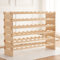 HUOLE Étagère à Bouteille en 6 Etages,Pissente Étagère de Rangement pour 60 Bouteilles de vin sur Pied en Bois pour Garde-Manger ou Cuisine,110 * 30 * 80.5cm-60 grilles
