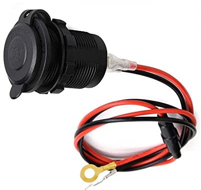 Zócalo del Encendedor de Cigarrillos de 12V/24V,Toma Mechero 12V,Zócalo del Encendedor de Cigarrillos,Toma de encendedor para automóviles,Adecuado para barcos,Motocicletas,Con alambre de fusible 1m