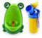 COO11 Frog Kids Urinal with Portable Pee Bottle, Wall Mount Toddler Urinals, Potty Training Toilet with Whirling Target and Easy Clean Design, Travel-Friendly Potty Urinal Set for Boys Ages 1-6 Years