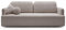 Dreisitzer-Sofa Lambina mit Schlaffunktion, Bettkasten, Boucle-Bezug in Dunkelbeige