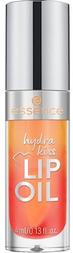 essence hydra kiss LIP OIL, Lipgloss, Nr. 02, Orange, mit Ölen, glänzend, vegan, ohne Parabene, ohne Mikroplastikpartikel, Nanopartikel frei, 3er Pack (3x4ml)