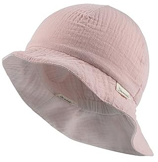Sterntaler Mädchen Wende-Sonnenhut Uni Musselin, Samtrosa, 45 EU