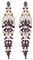 Art Deco Viola Cristallo Strass Cluster Chandelier Lampadario Lunga Pendenti Statement Dichiarazione Orecchini, Festa