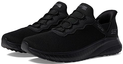 Skechers Damen Sneakers,Sports Shoes, Black Knit, 39 EU