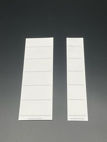 Rückenschild selbstklebend für Hartpappe Ordner, 10 Stück 35x190mm für schmale Ordner. Ordneraufkleber direkt vom Hersteller