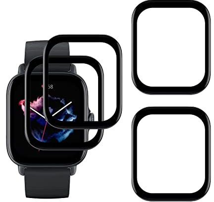 YIFNTANG [4 Pièces] Protection D'écran pour Amazfit GTS 3/GTS 4 Smartwatch,Anti Rayures,HD Clair,3D Incurvé Couverture Complète,Compatible avec Amazfit GTS 3/GTS 4