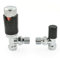 Thermostatic Radiator Valve Chrome & Black Angled TRV – Style (Chrome & Black)