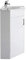 Balterley Corner Vanity Unit with Basin Floor Standing, Soft Close Single Door, Curve Sink & Handle, Bathroom Vanity Units with Basin, Bathroom Sink Storage Cabinet - 555 x 395 x 800mm (Gloss White)