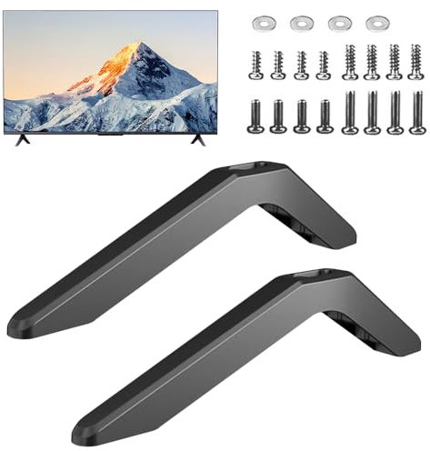 Mineup TV Pedestal Feet, TV Stand Base Replacement, Universal TV Stand Legs, Metal TV Legs TV Feet, TV Base Pedestal Feet for Most 32 37 42 46 50 55 60 65 70 75 Inch LED, LCD Flat/Curved TVs