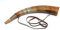 Handgeschnitztes Kriegshorn Shofar 45,7 cm Trompeten-Stil Horn mit Lederband, dunkel poliert