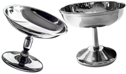 Mikinona 2stücke Edelstahl Dessertschalen Stylische Dessertbecher Für Obst Und Snacks Wiederverwendbare Schalen Für Partys Hochzeiten Geburtstage Dekorative Goblets Für Bar Und Restaurant