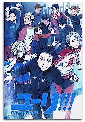 LAMCHAM Yuri On Ice Poster, Vintage-Kunst, Raumdekoration, ästhetische Schlafzimmerdekoration, Leinwandposter für Schlafzimmer, 30 x 45 cm, ungerahmter Stil