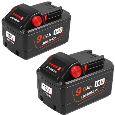 Aoasur 9.0 Ah Replacement for Milwaukee M - 18 Battery (9.0AH-2P)