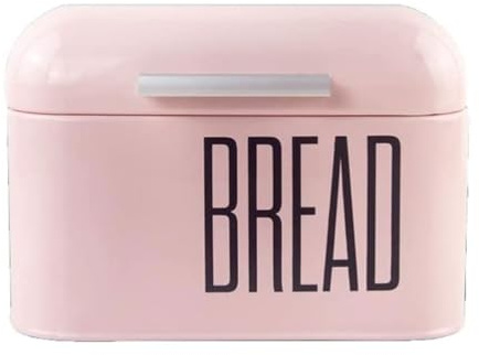 AMULONG Caja para Pan Tostado Caja De Pan De Metal para Encimera, Panera Rosa, Pan, Pan, Cena, Pasteles, Productos Horneados Caja de Almacenamiento