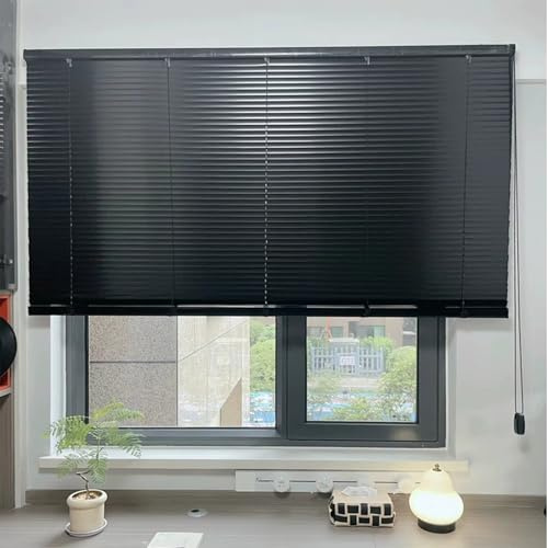 X1NGFU Alu-Aluminium-Jalousie,Metall Lamellen-Rollo,Sicht- und Sonnenschutz Innen Fensterjalousie,Verdunkelungs-Rollo für Schlafzimmer/Bad,Mit Zubehör,Anpassbar,Breite x Höhe (165cm x 220cm)
