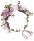 PAMINGONO Braut Haarreif Mit Blumen Design Einstellbarer Haarschmuck Für Hochzeiten Elegantes Accessoire Zartem Rosé Für Besondere Anlässe Geeignet Für Verschiedene Kleider Und Stile