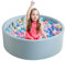 Zedachica Bällebad Baby 90Cmx30Cm Schaumstoff Bällebad Kinder Rund Bällebad Baby ab 1 Jahr Baby Bällepool für Innen und Außenbereich Mädchen und Jungen, (Hellblau, Ohne Bälle)