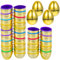 Hillylolly 24 Stück Goldene Ostereier, Ostereier Gold, Ostereier zum Aufhängen, Ostereier zum Befüllen, Bemalte Ostereier, Goldenes Ei, für Draußen und Innen Deko, Geschenk (24, Oval)