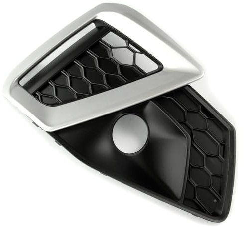 Underground Parts Stoßstangen-Nebelscheinwerfer-Abdeckung, rechte Fahrerseite, Chrom, Silber, für Audi A4 S Line B9 Facelift 2019–2024