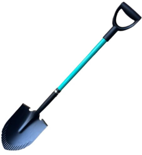 pokm toolsmarket - Pelle et pelle multi-pointues – 2 en 1 – 115 cm – Pelle à racines & pelle de jardin avec dents pour sols durs, manche en fibre de verre et poignée DY