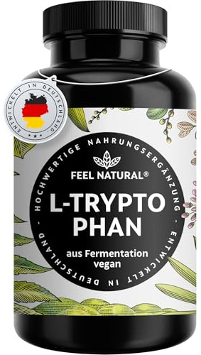 L-Tryptophan 500mg Kapseln - 180 Stück – 6 Monatsvorrat aus Fermentation | Vegan - In Deutschland entwickelt & laborgeprüft